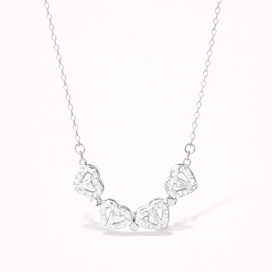 Silver Hearts Necklace