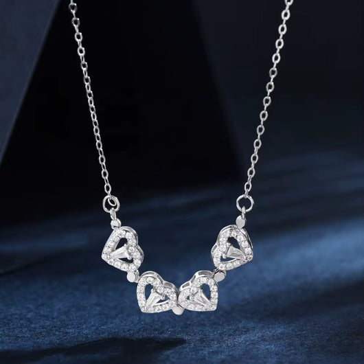 Silver Hearts Necklace
